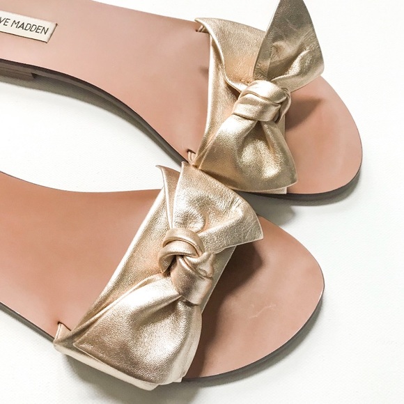 Steve Madden Shoes - Steve Madden Gold Bow Sandals
